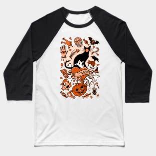 Happy Halloween (orange) Baseball T-Shirt